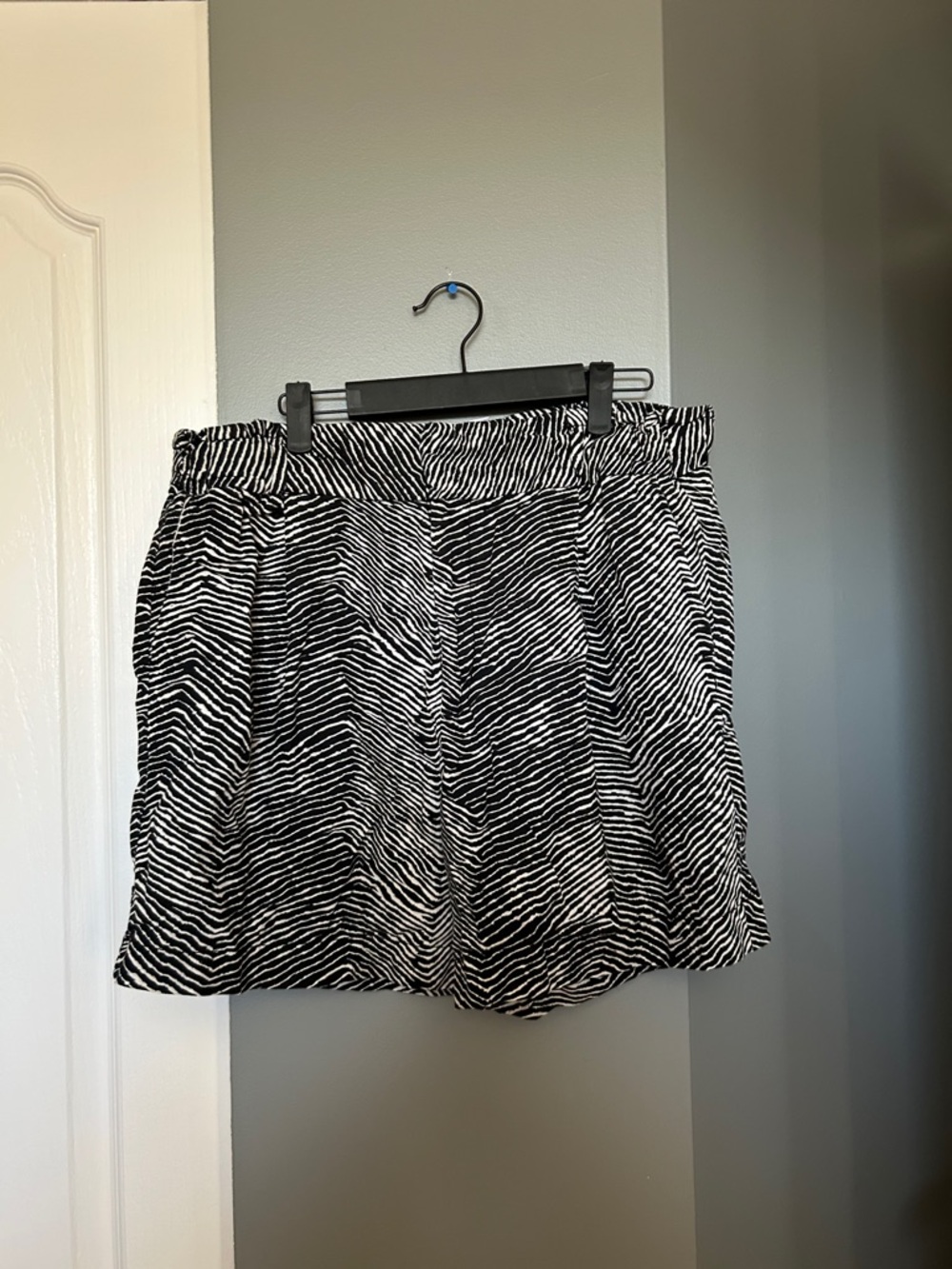 Joe Fresh Black & White Zebra Print Mini Skirt
